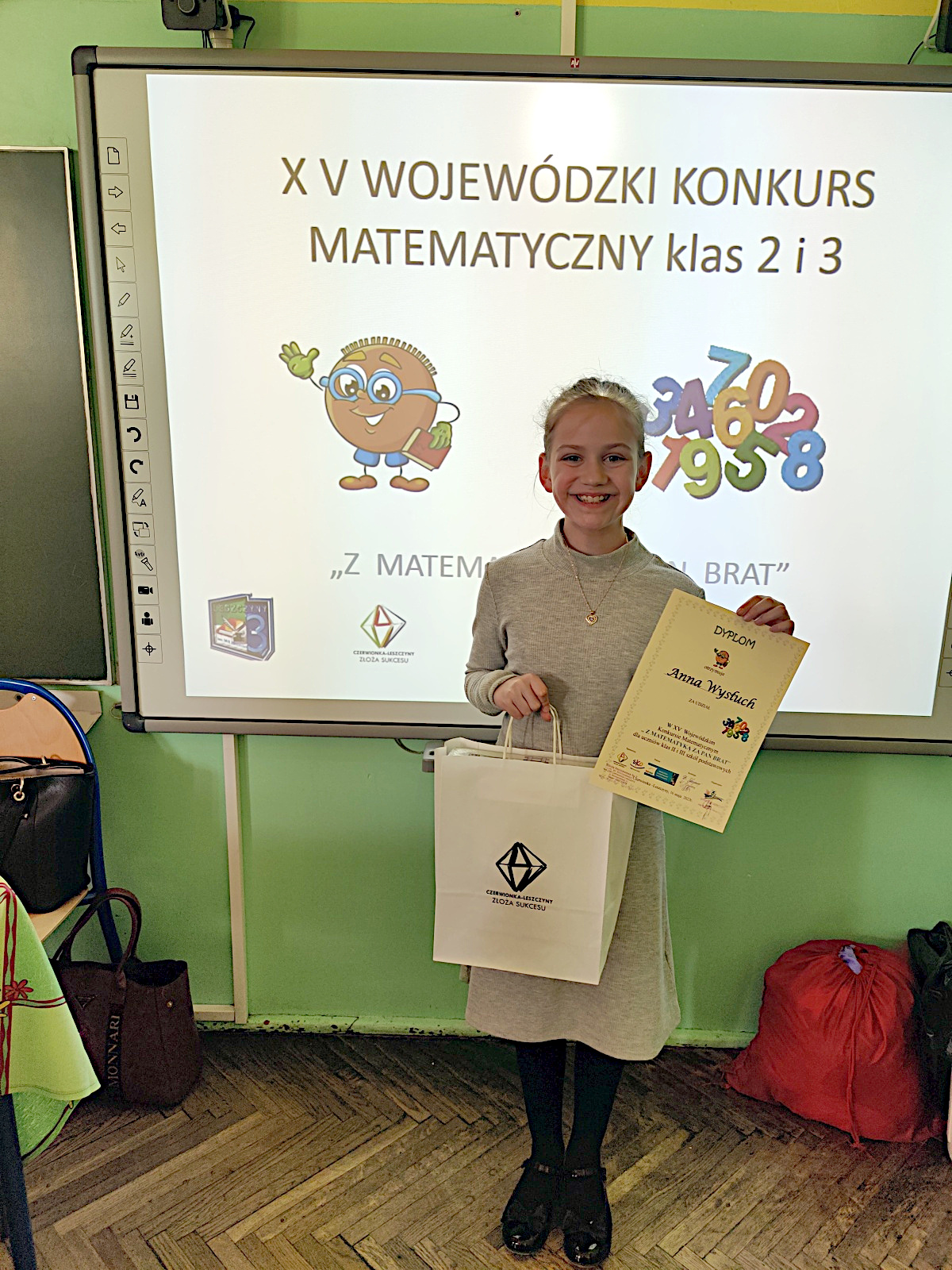 Ania Wysłuch - laureatka Wojewódzkiego Konkursu Matematycznego